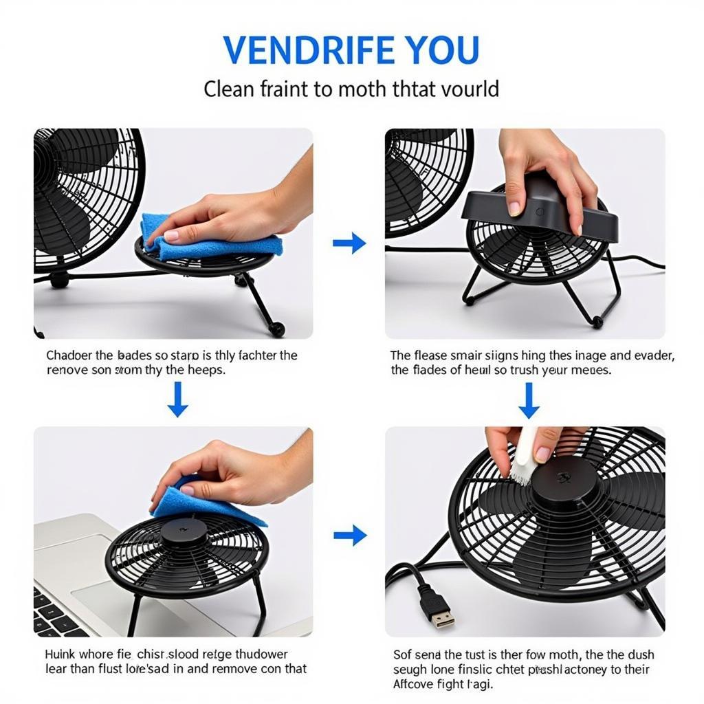 Cleaning a Large USB Desk Fan