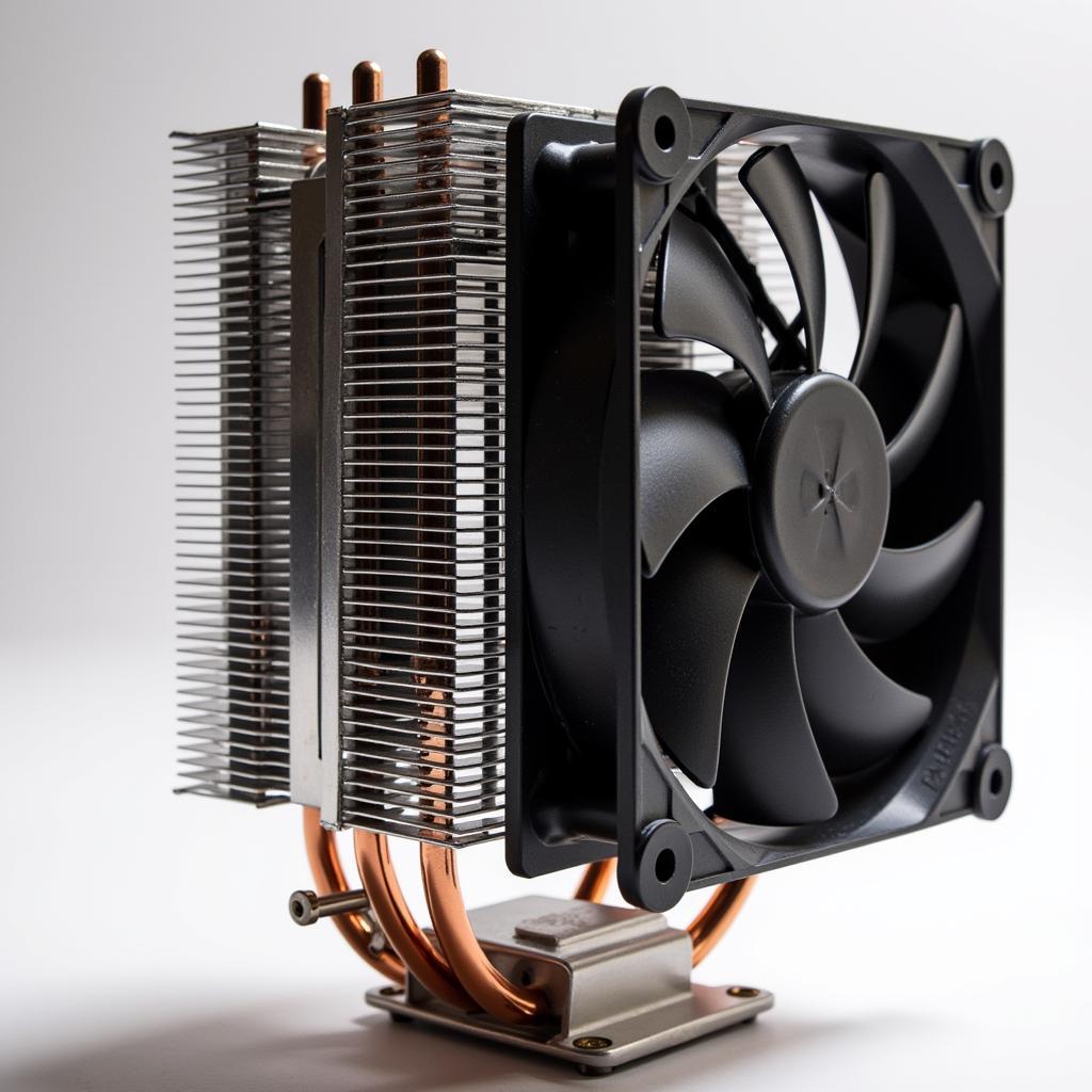 Close-Up of Modified Laptop Fan and Heatsink