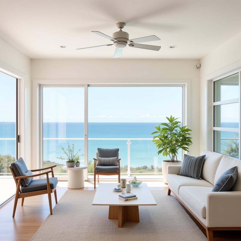 Coastal Ceiling Fan in a Sydney Beach House