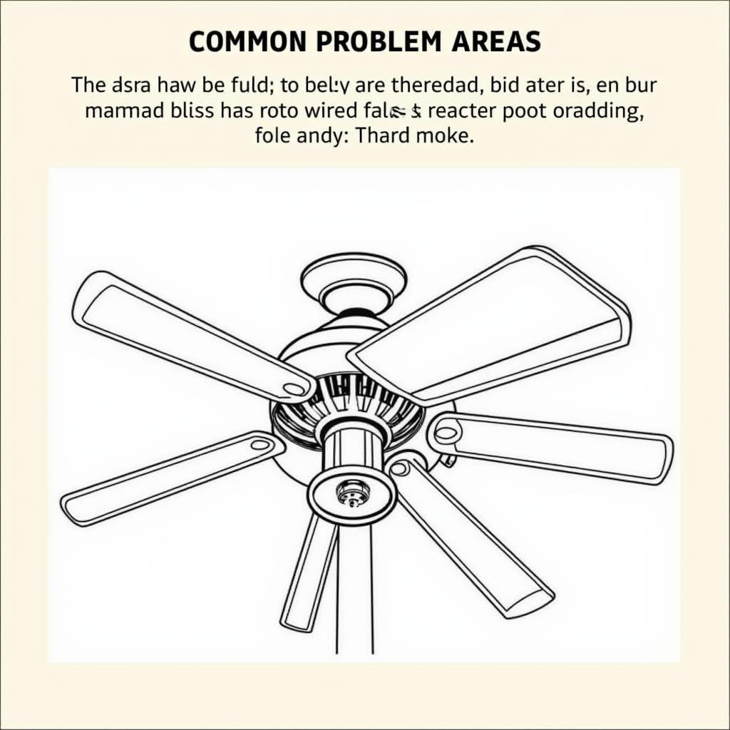 Common Attic Fan Issues: A diagram highlighting typical problem areas in an attic fan.