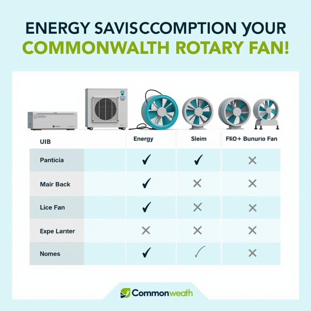 Commonwealth Rotary Fan Energy Efficiency Comparison