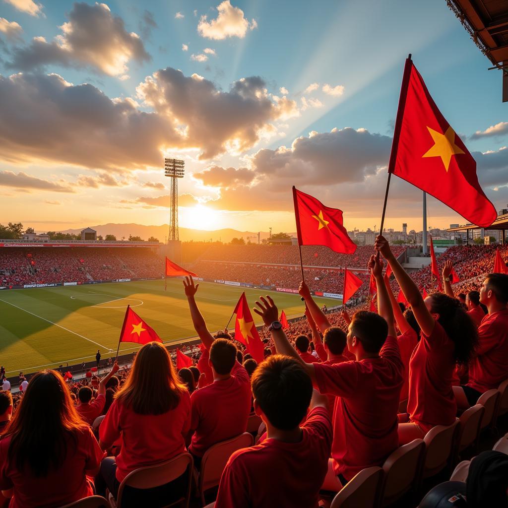 Cong Phuong fan support in the stands