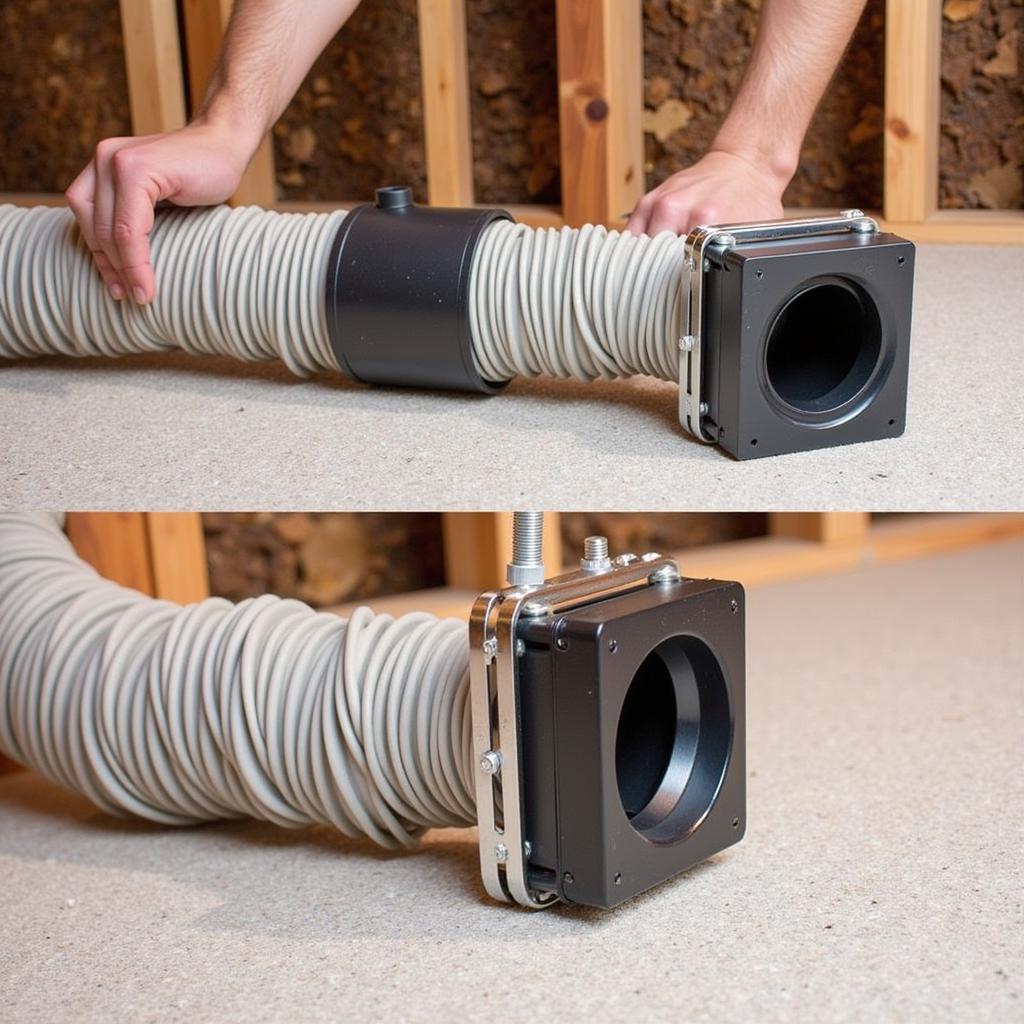 Connecting Crawl Space Vent Fan Ductwork