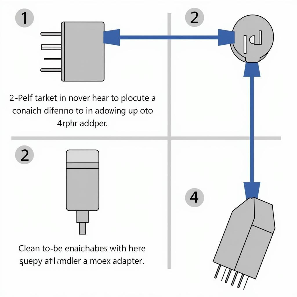 Connecting Molex to 4-Pin Adapter