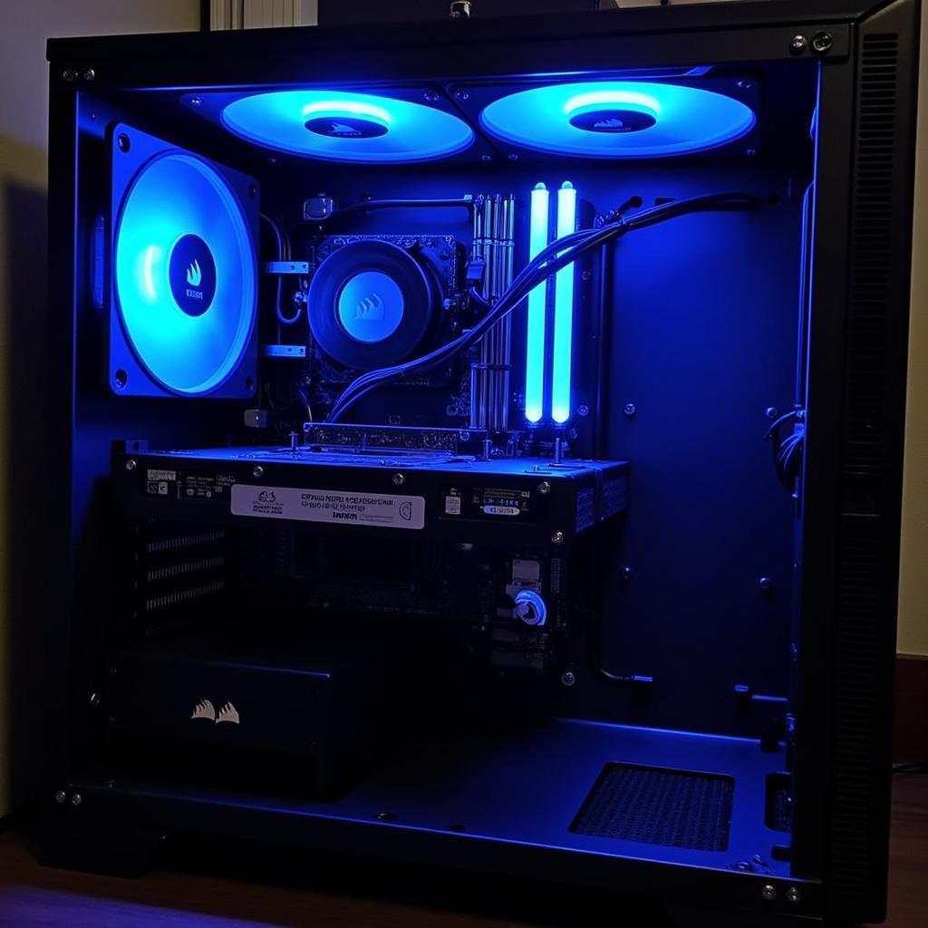 Corsair AF140 LED Blue in PC Case