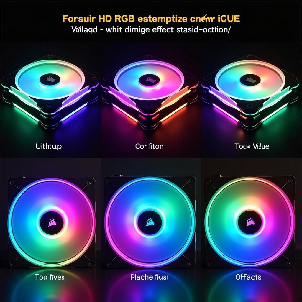 Corsair HD120 RGB Fan Lighting Effects