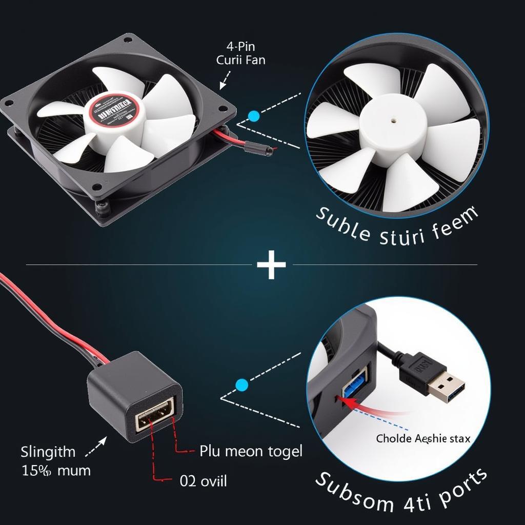 CPU Fan 4-Pin to USB Adapter