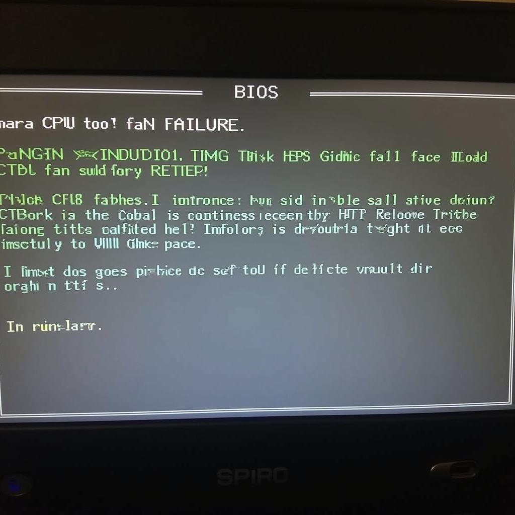 CPU Fan Error Message