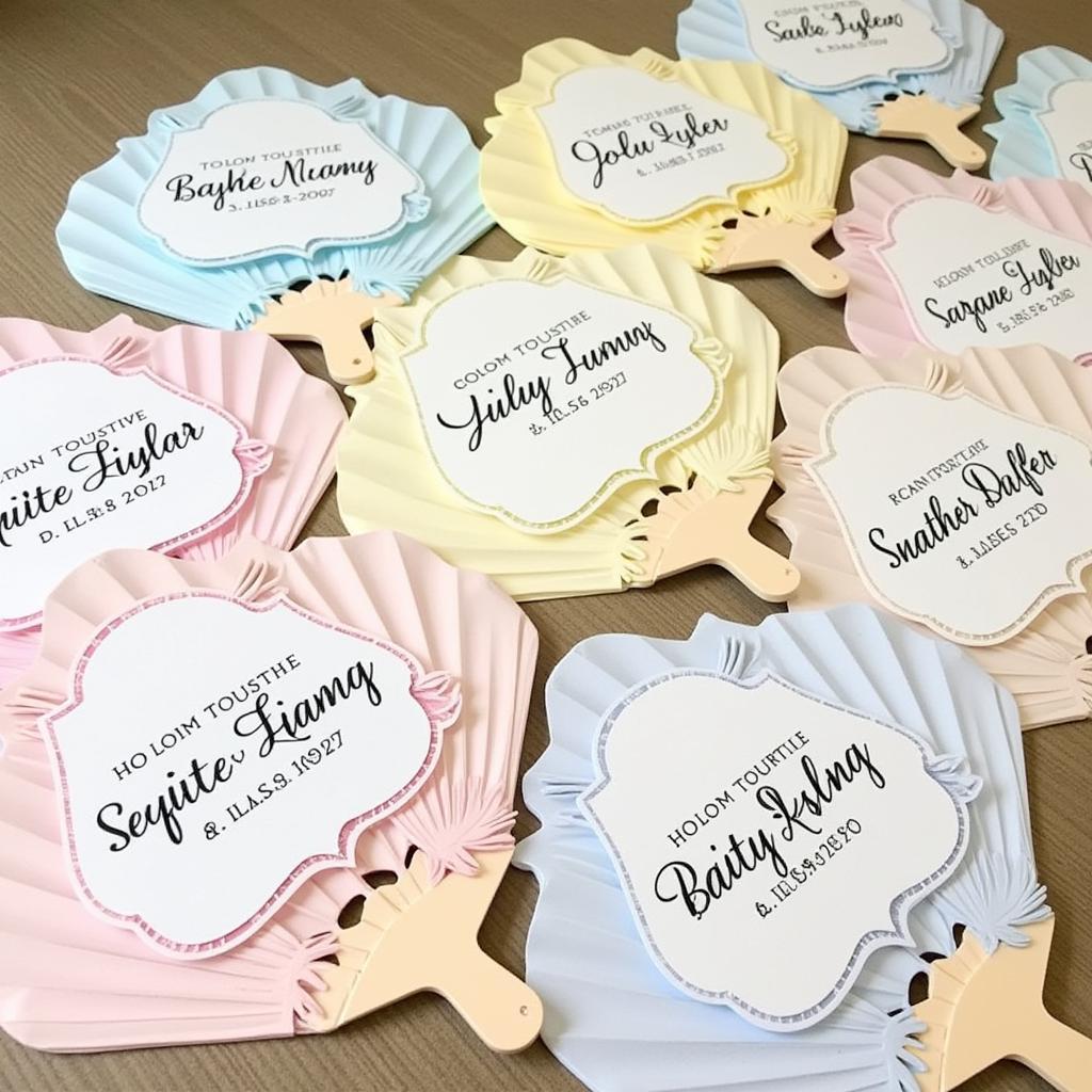 Custom Folding Hand Fans as Wedding Favors