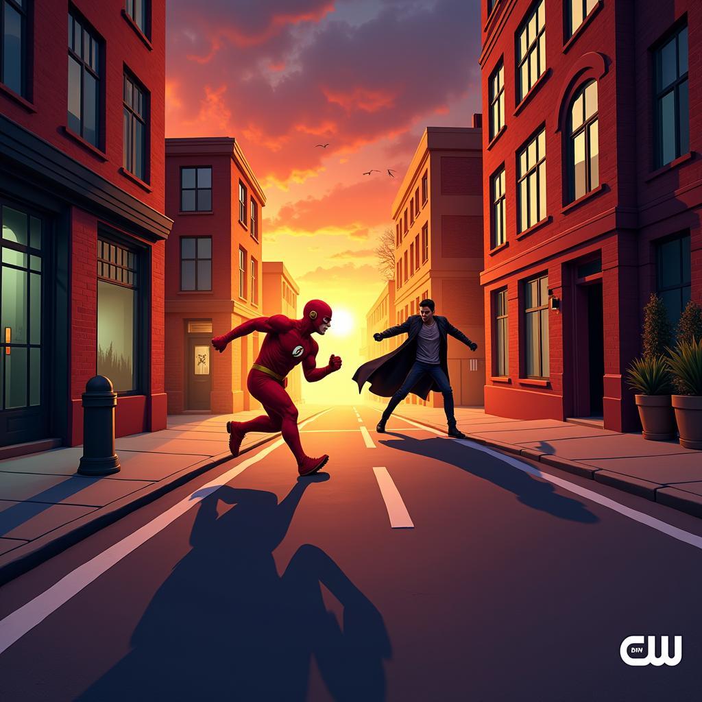 Screenshot of a CW Flash fan-made game showcasing the gameplay and graphics