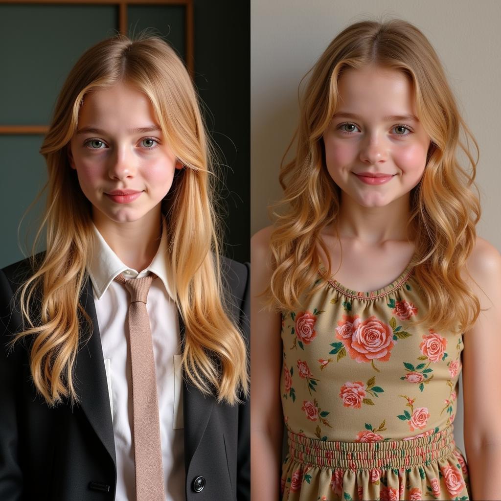 Dakota and Elle Fanning during their childhood acting days