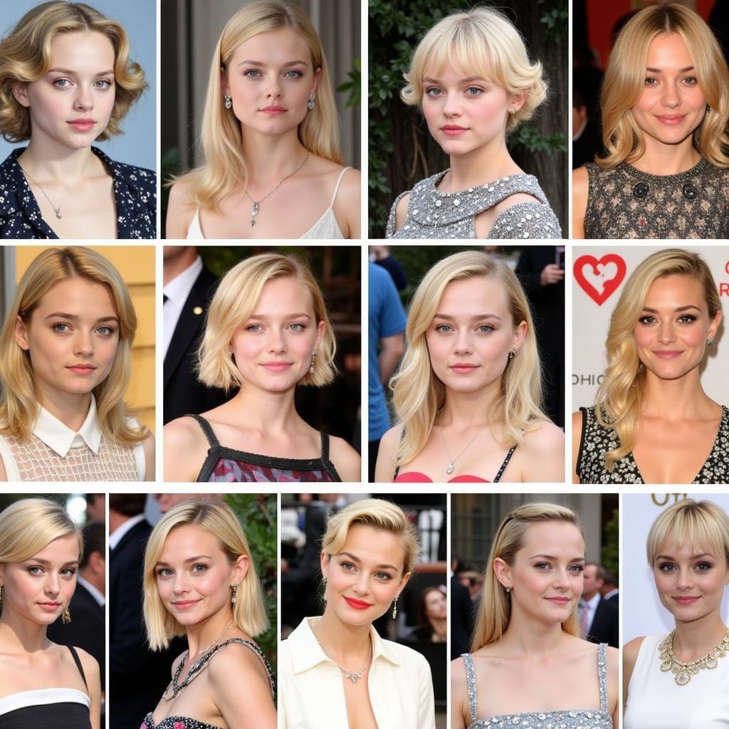 Images of Dakota Fanning as a child actress and in more recent roles, demonstrating her evolution in the film industry.