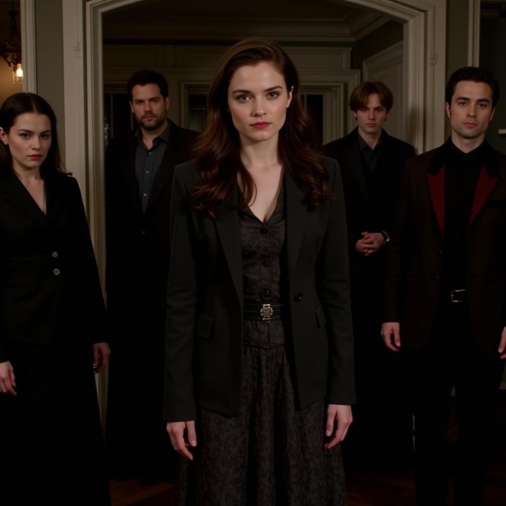 Dakota Fanning in a scene with the Volturi in New Moon