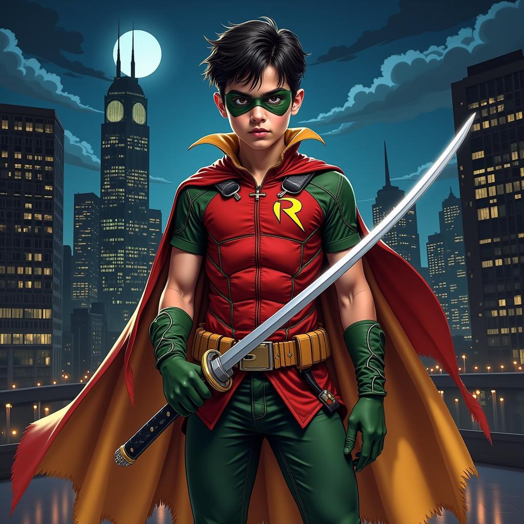 Damian Wayne as Robin in Fan Art