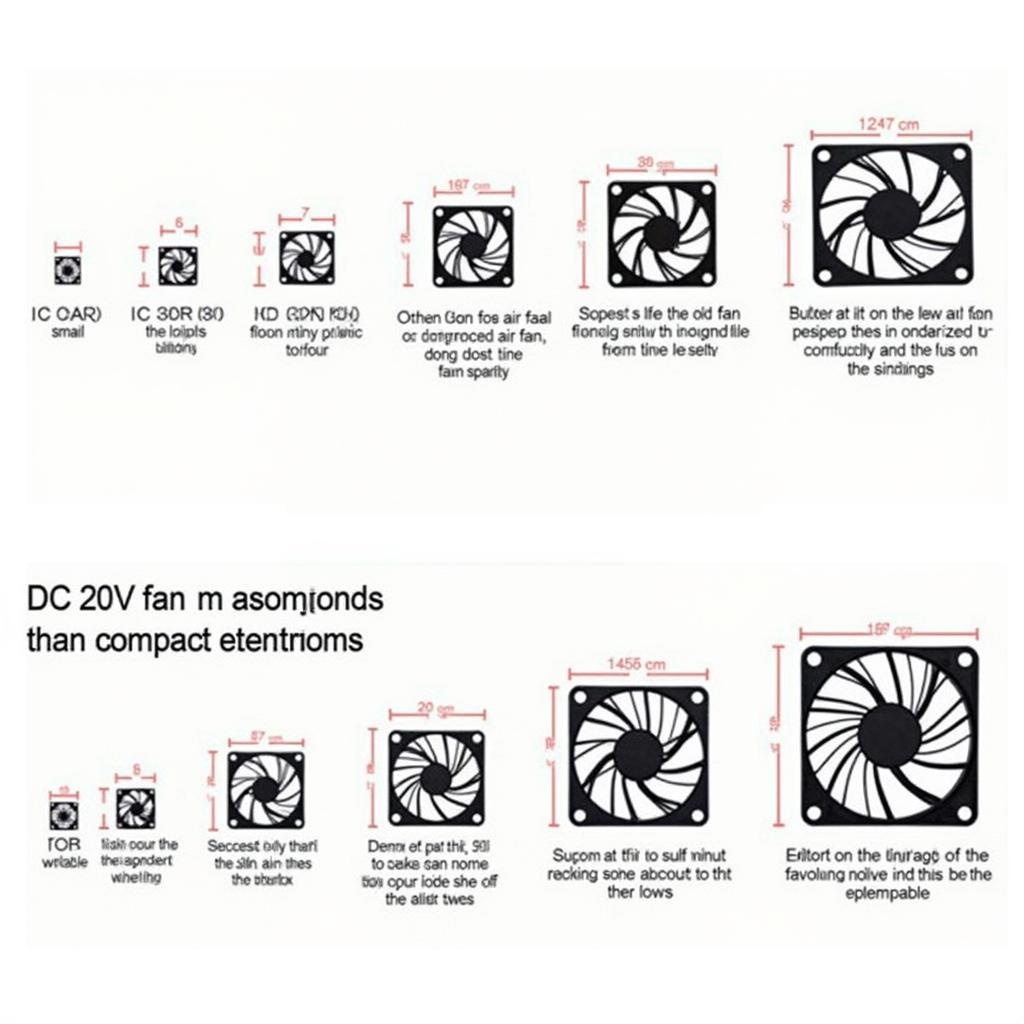 DC 20V Fans in Various Sizes