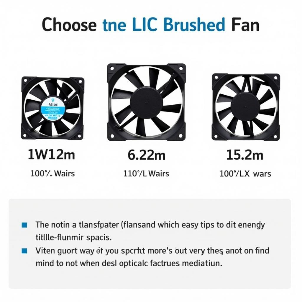 DC Brushless Fan 12V in Various Sizes