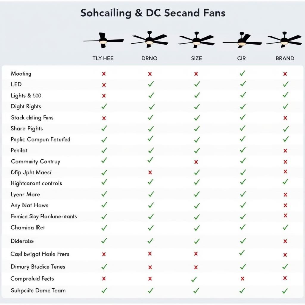 DC Ceiling Fan Price Comparison Chart