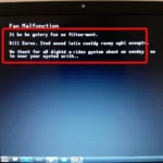 Dell 7520 Fan Error Message Displayed on Screen