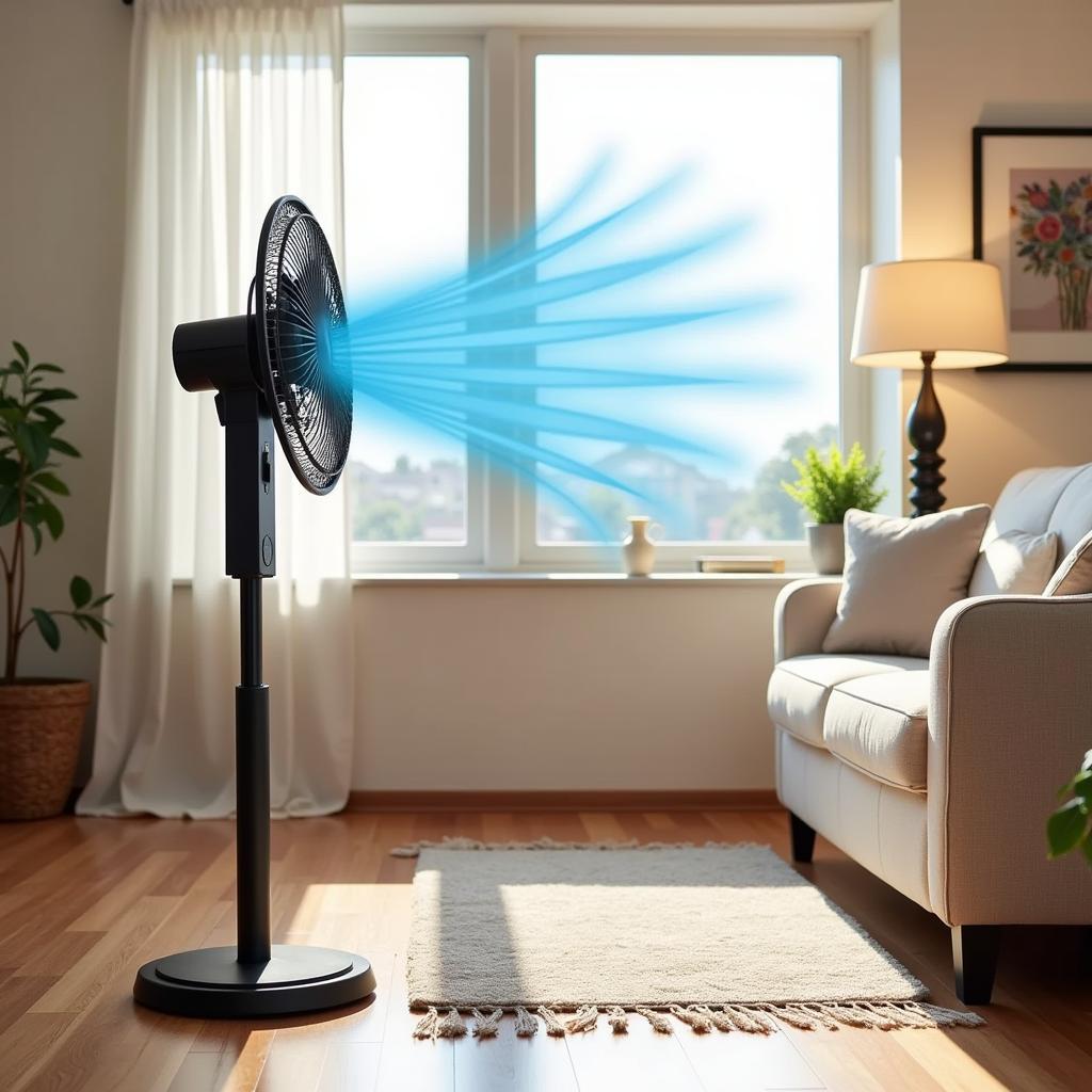 Delta Breeze Fan in a Living Room Setting