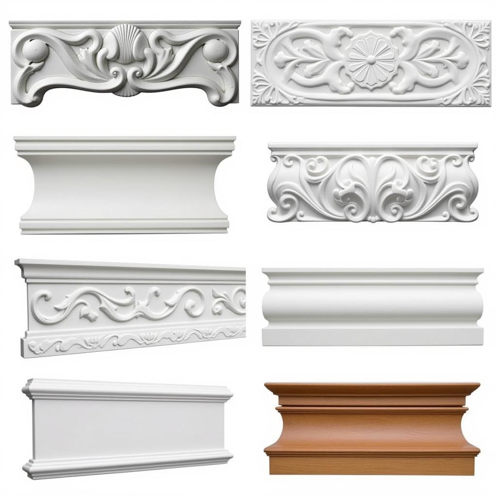 Various Ceiling Fan Moulding Styles