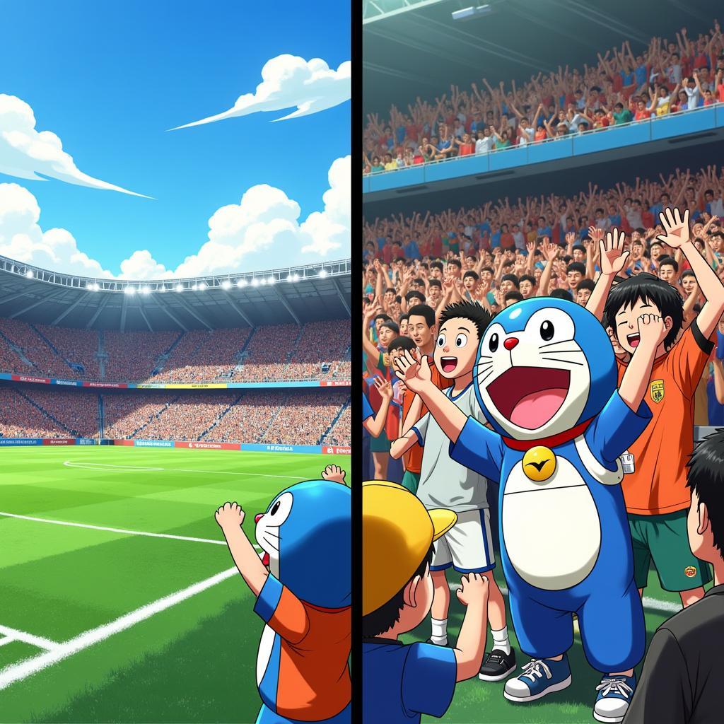 Doremon and Football Parallel