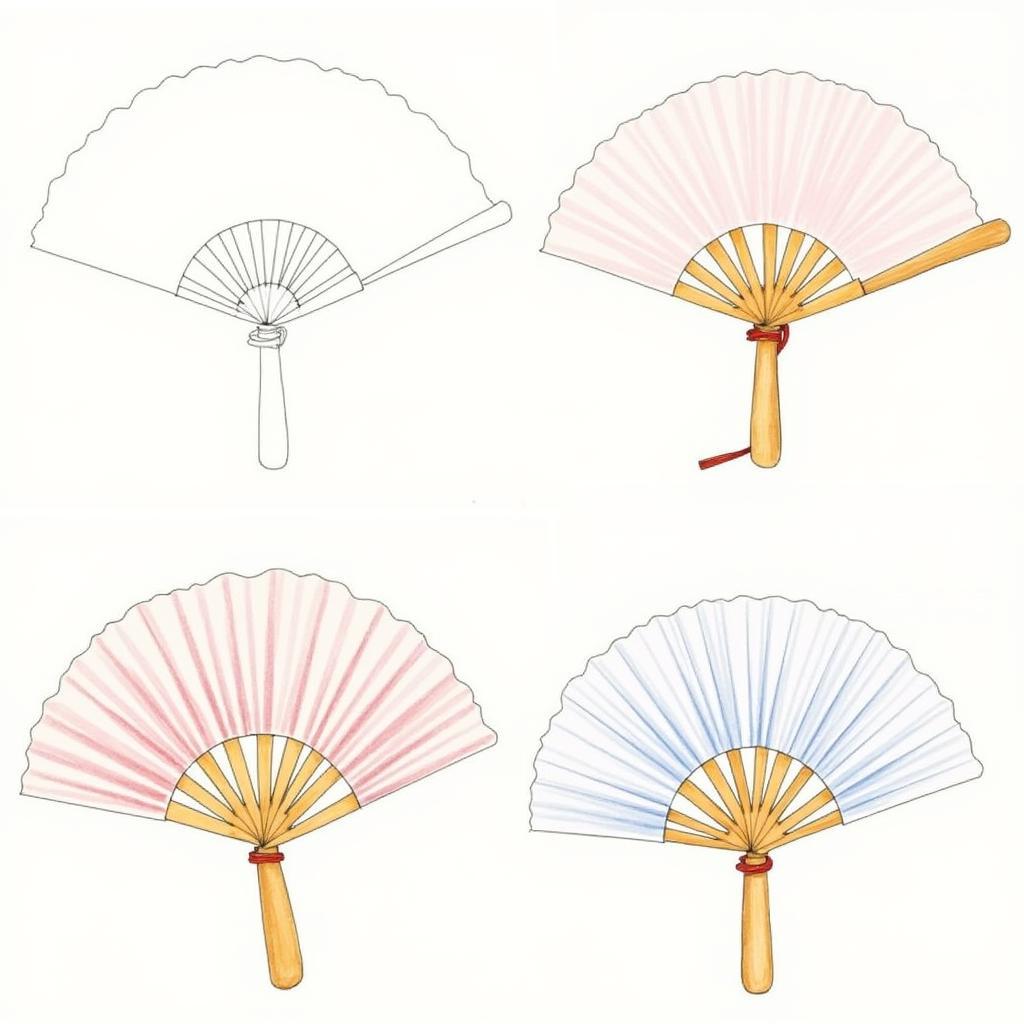 Step-by-Step Drawing of a Son Tung M-TP Fan