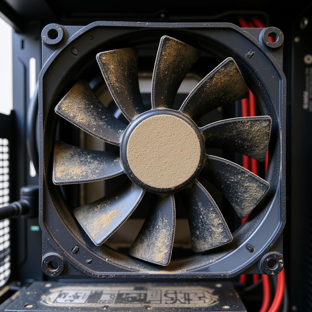 Dust Clogging a Computer Fan