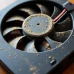 Dust clogged laptop fan