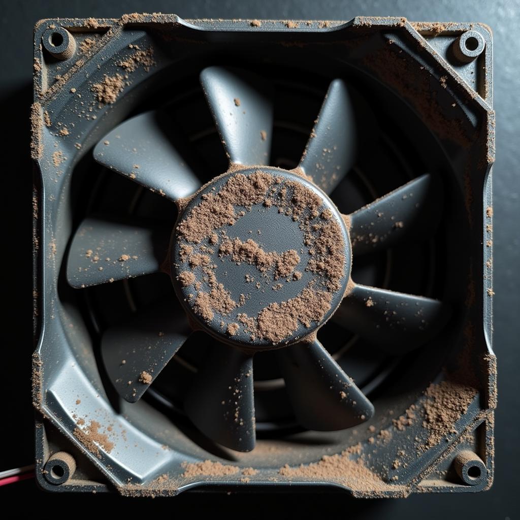 Dust Covered PC Fan Obstructing Rotation