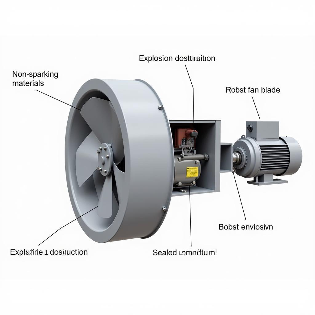 Diagram of a Dust Explosion Proof Fan