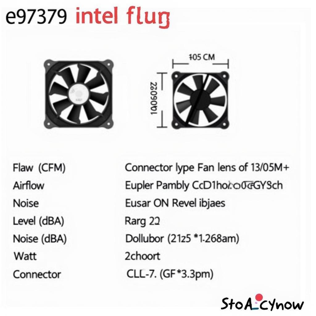 E97379 Intel Fan Specifications Diagram