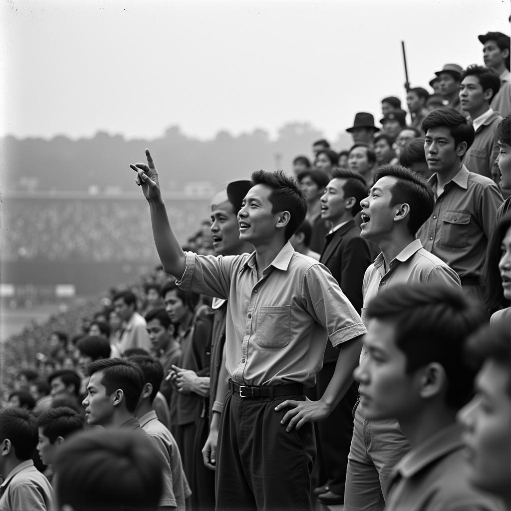 Early Vietnamese Football Fans Cheering