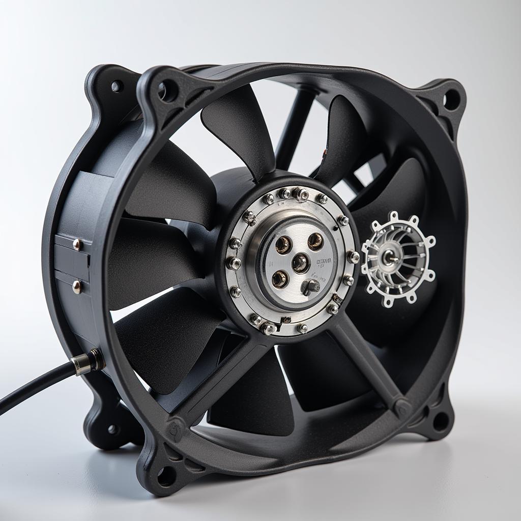 Ebm fan s4e350-an19-81 internal components showcasing its durable construction