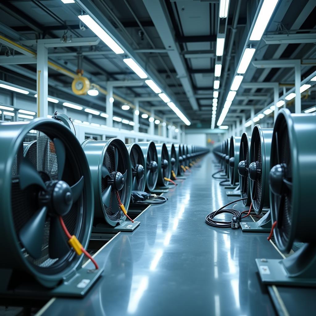 Electric Fan Assembly Line Production