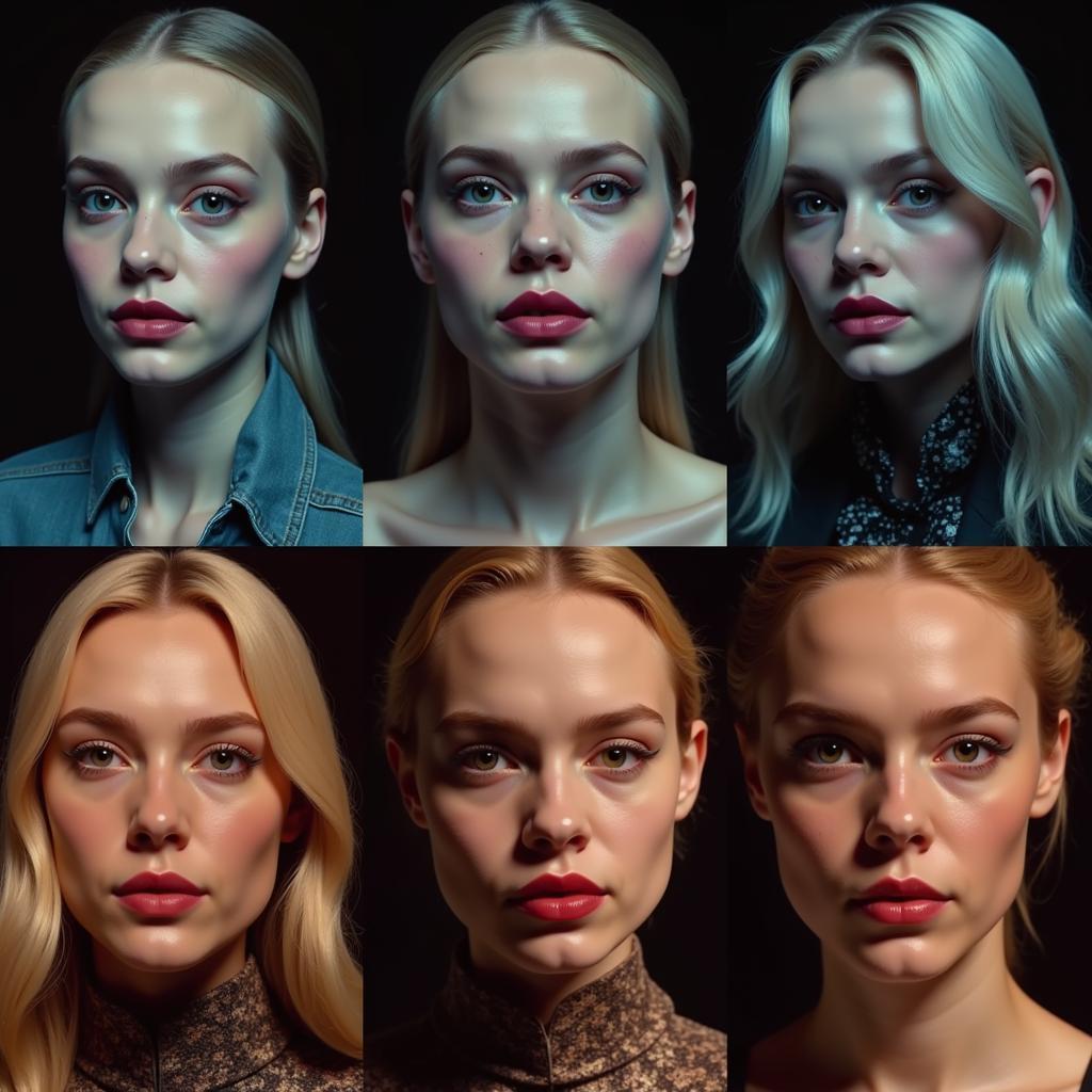 Elle Fanning's makeup transformation in Neon Demon