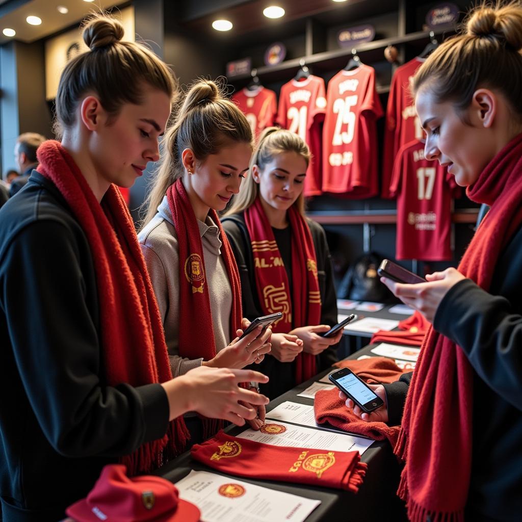 Vietnamese Football Fans Buying Merchandise with Epay