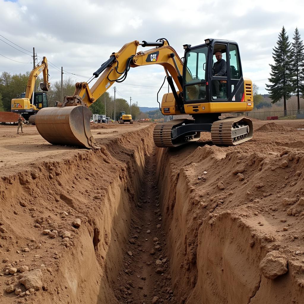 Excavator in Action