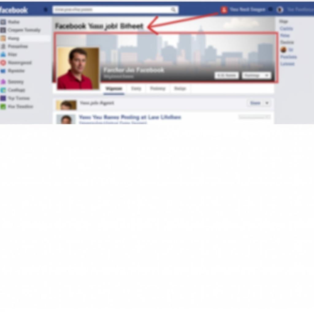 Facebook Job Button Missing: A screenshot of a Facebook fan page with the job button missing.