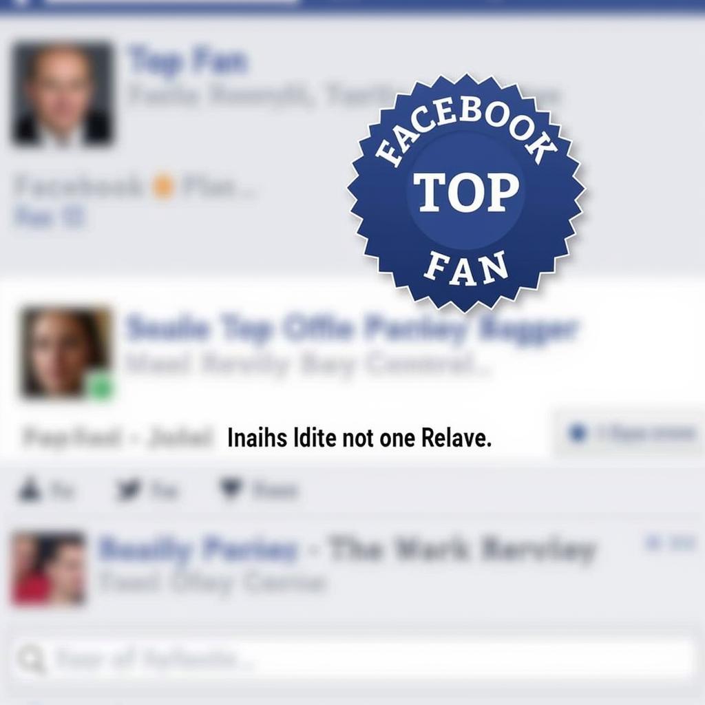 A close-up of the Facebook Top Fan badge displayed on a user's profile.