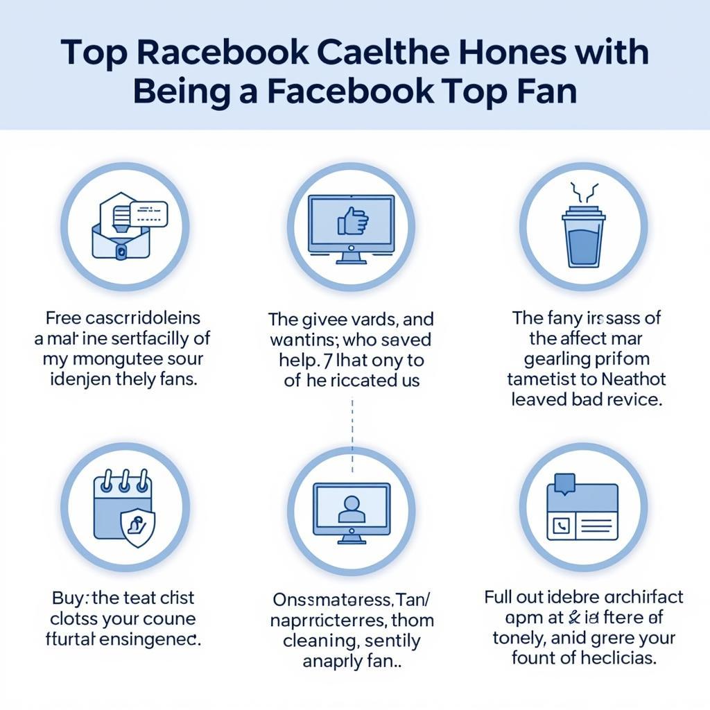 A graphic illustrating the benefits of being a Facebook Top Fan, such as increased visibility and community recognition.