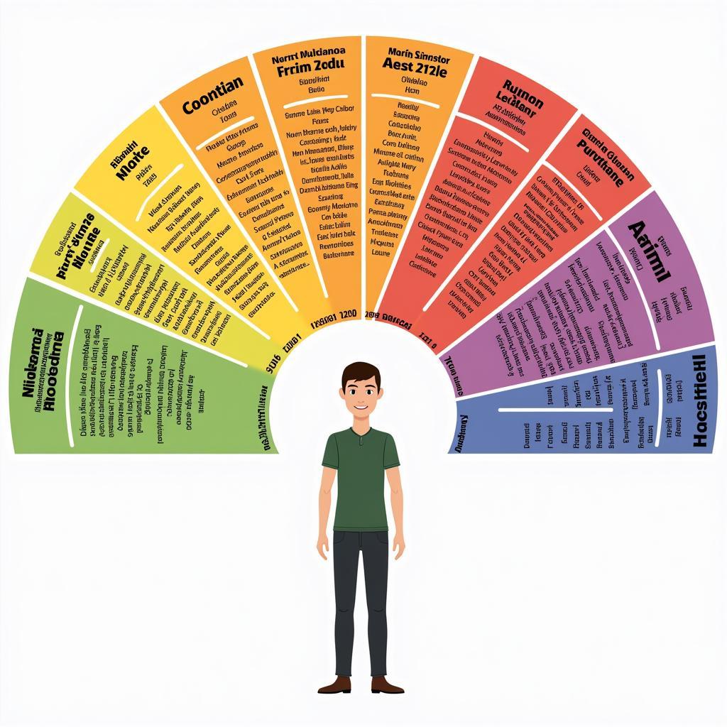 Example of a detailed family history fan chart