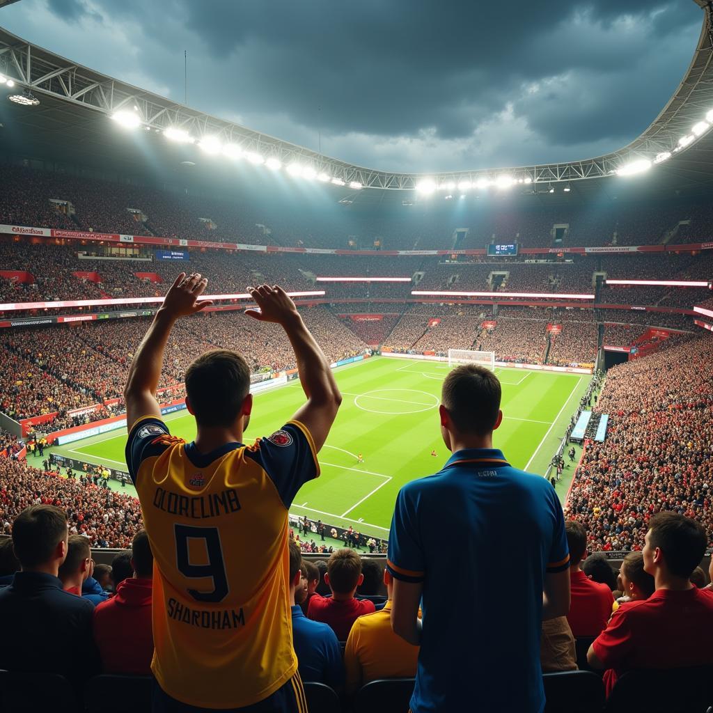 Fan and Anti-fan reactions in a Football Stadium