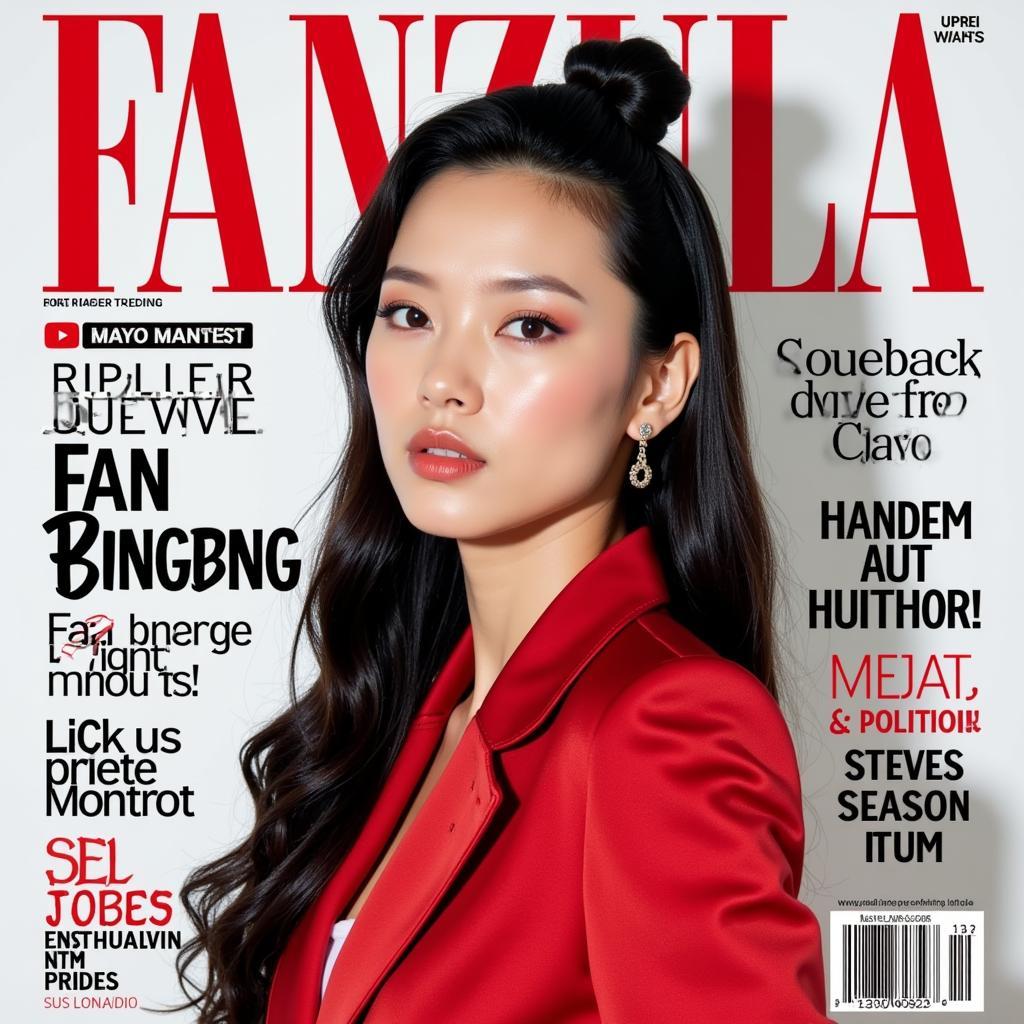 Fan Bingbing on the cover of a fashion magazine.