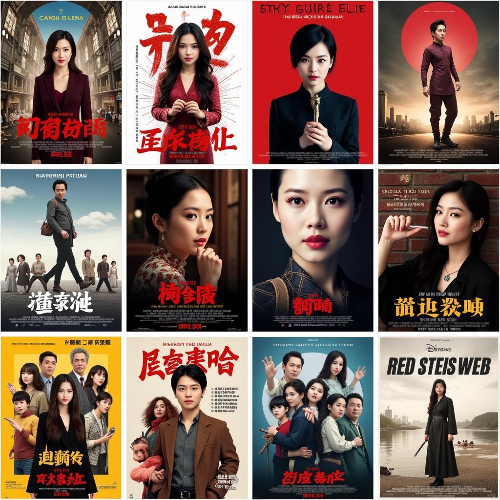 A Collage of Fan Bingbing Movie Posters