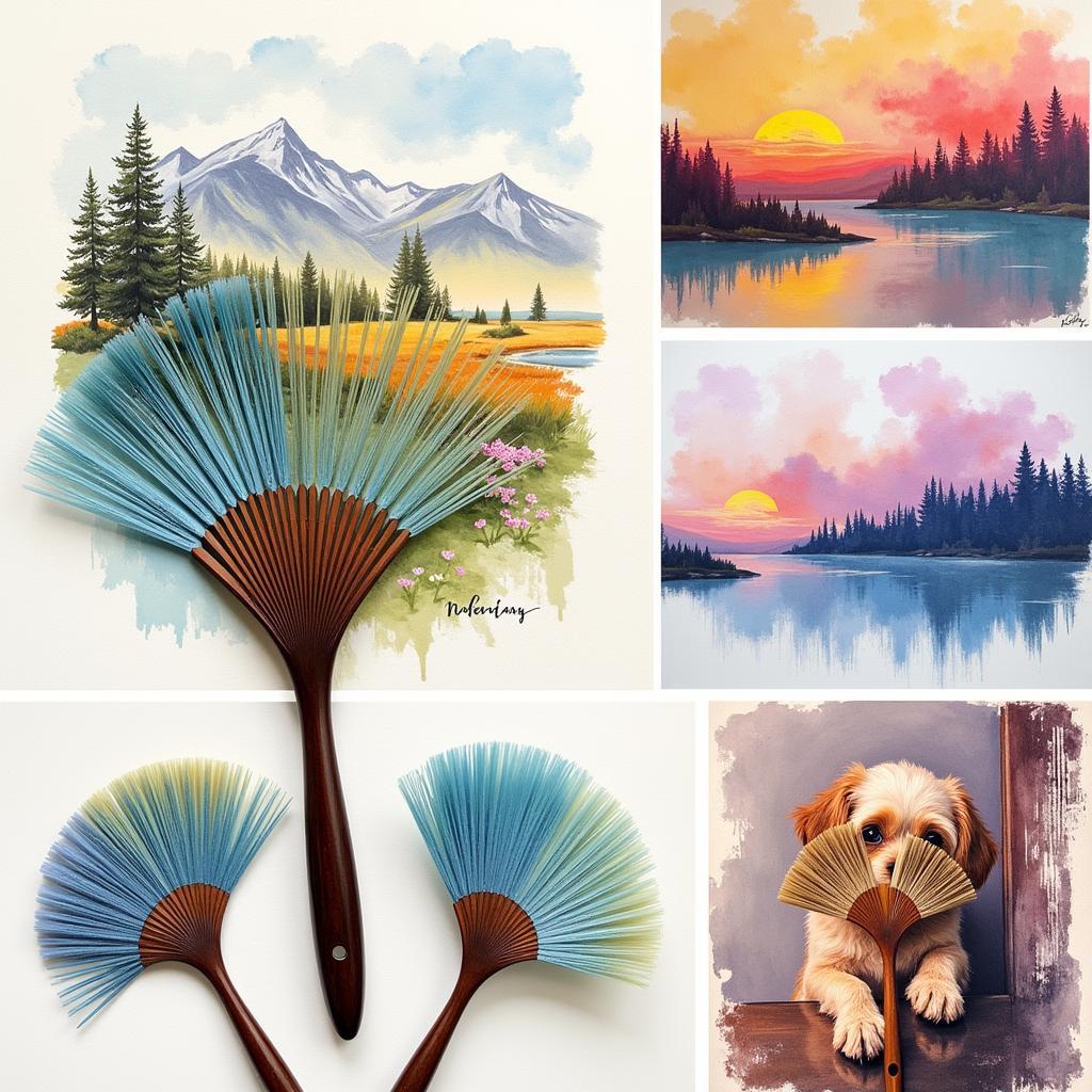 Fan Brush Use in Different Painting Styles