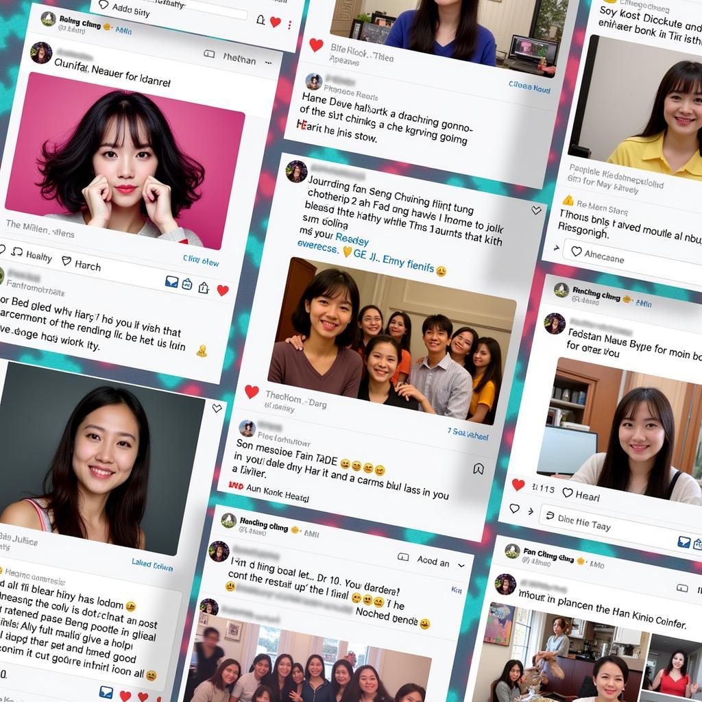 Fan Cheng Cheng's vibrant social media presence connects her with fans worldwide.