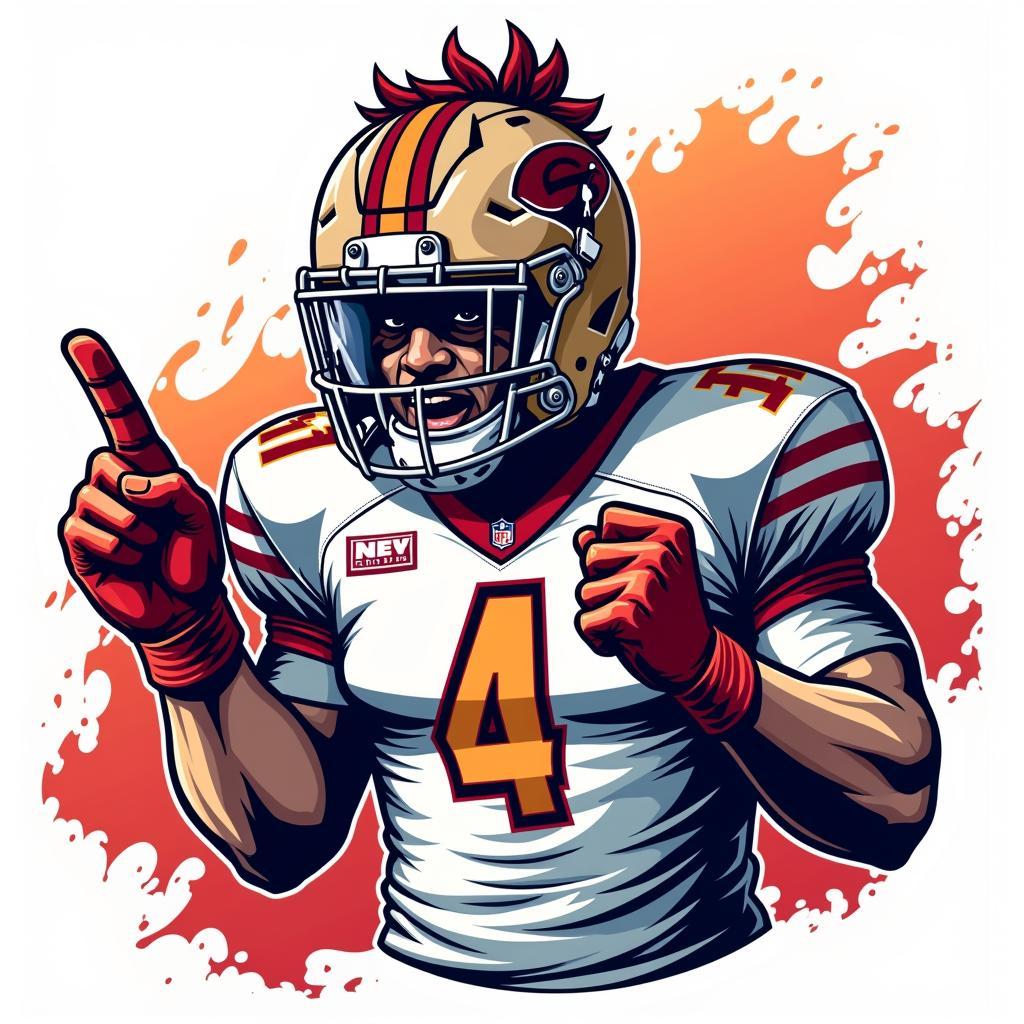 Football Fan Clipart PNG for Shirt Design