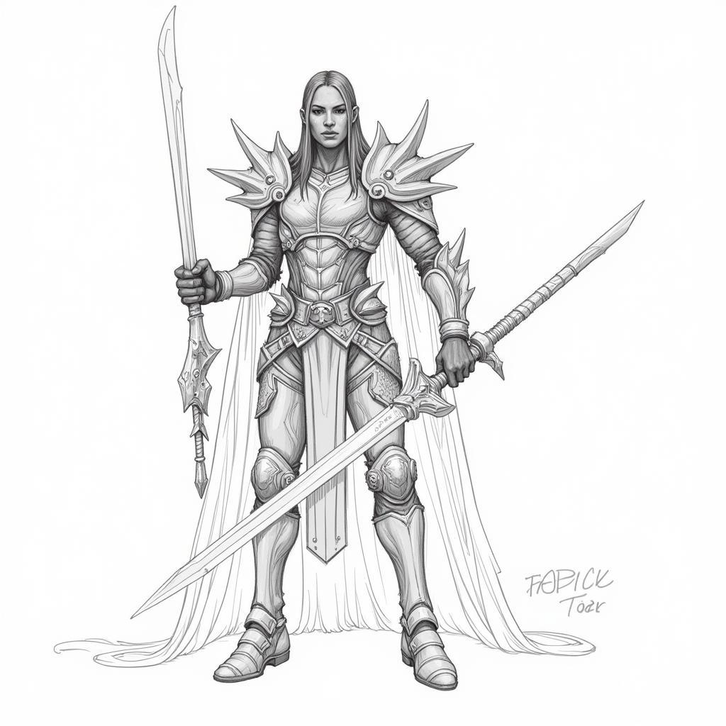 Fan Concept Gaming Character Sketch