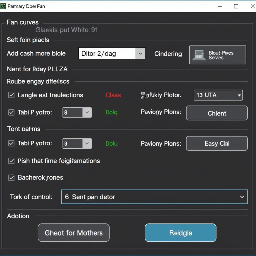 Fan Control Software Interface Example