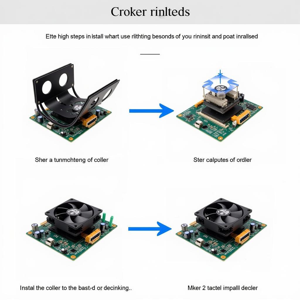 Installing the Fan CPU Lightning AD10 on a motherboard.